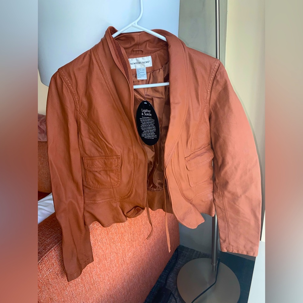 Women’s Newport News Leather Jacket (Size 10)
